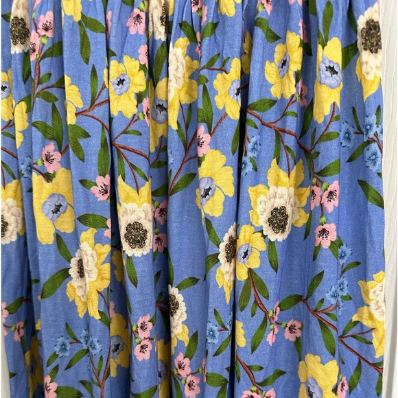 French Connection Womens Bella Blue Multi Smocked Mini Daytime Sundress S - Picture 1 of 5
